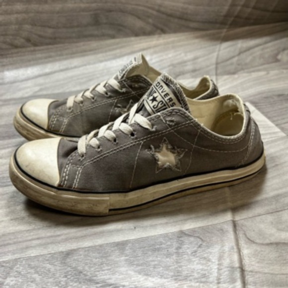 Converse Sneakers‎ Shoes Women's 8 Gray Top Canvas Lace Up Distressed Low CTAS - Picture 8 of 14